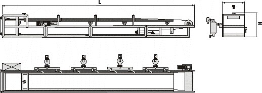 膠帶式真空過濾機(jī)主機(jī)安裝外形