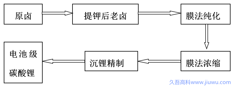 久吾高科膜法老鹵提鋰工藝