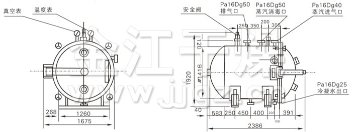 圓形靜態(tài)真空干燥機結(jié)構(gòu)示意圖