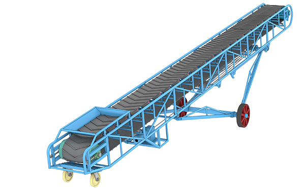 移動(dòng)式皮帶輸送機(jī)3維示意圖