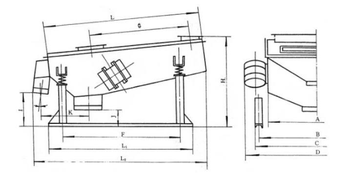 ZSSY鹽用振動篩安裝簡圖-河南振江機(jī)械