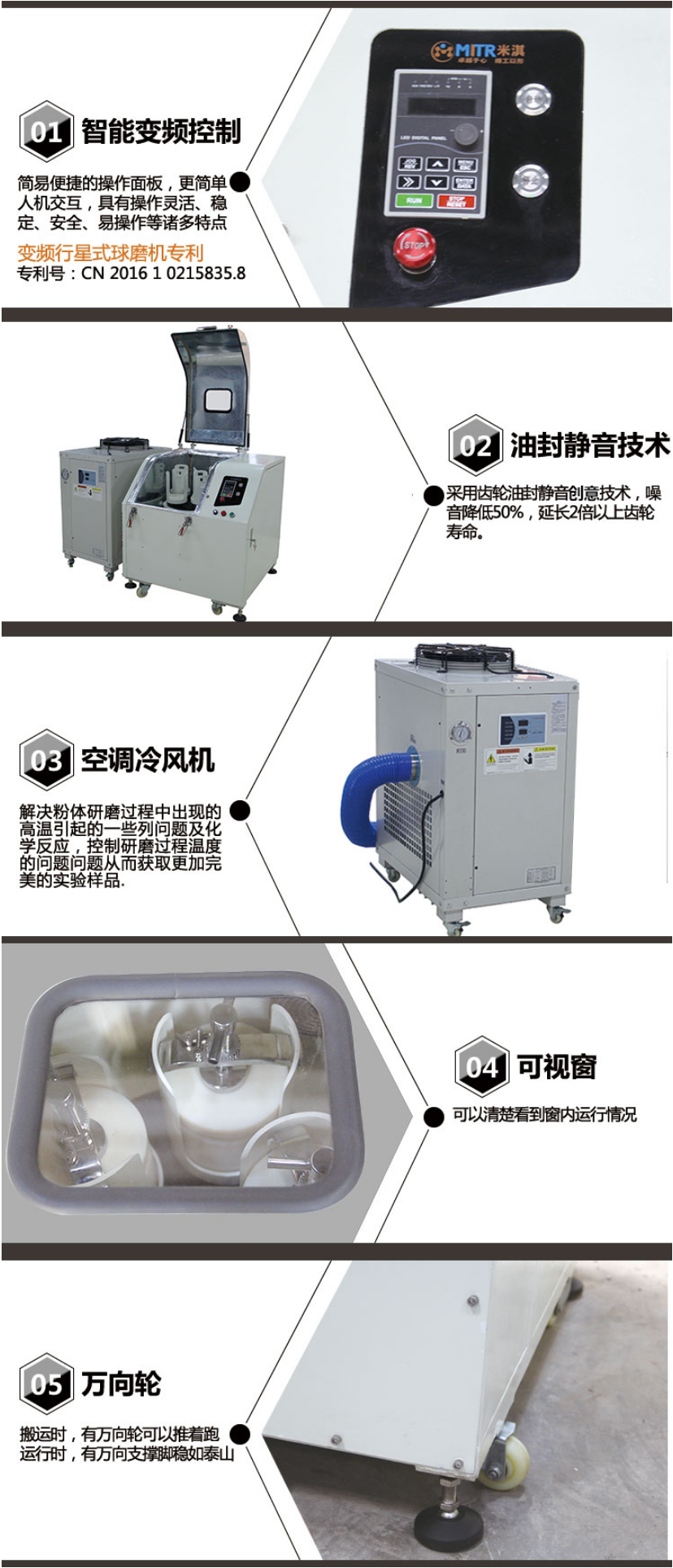 米淇冷風(fēng)行星球磨機(jī)展示