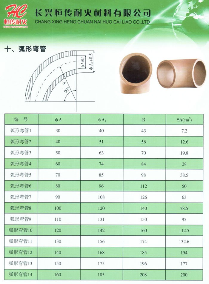 耐火弧形彎頭