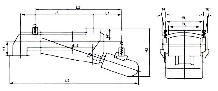 GZ電磁振動(dòng)給料機(jī)（密封型）外形尺寸圖