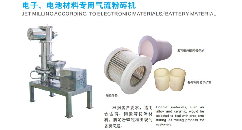 電子電池材料專用氣流粉碎機(jī)