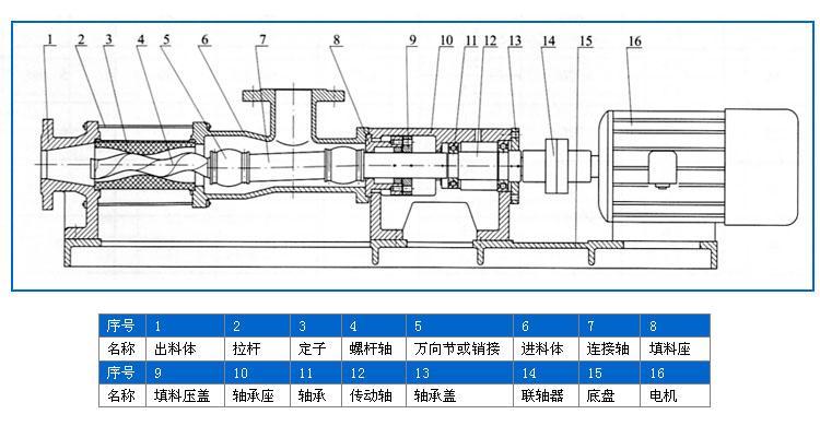 心泉螺桿泵結(jié)構(gòu)圖