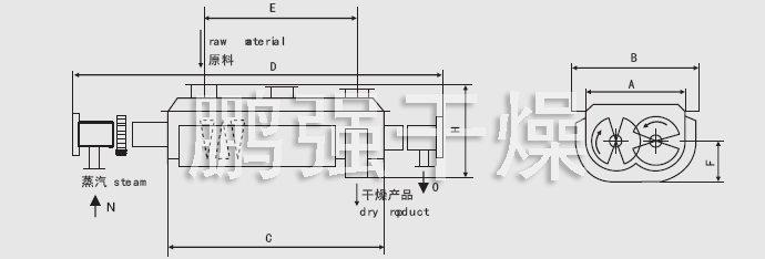 JYG系列空心槳葉干燥機(jī)安裝結(jié)構(gòu)圖