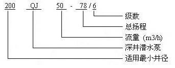QJ型深井潛水泵型號(hào)意義